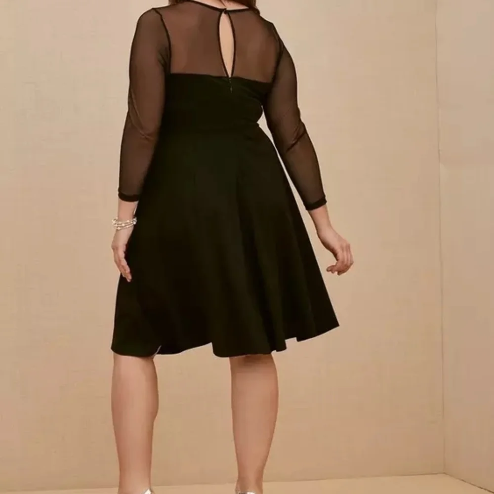Torrid Studio Black Ponte Skater Dress NWT 22